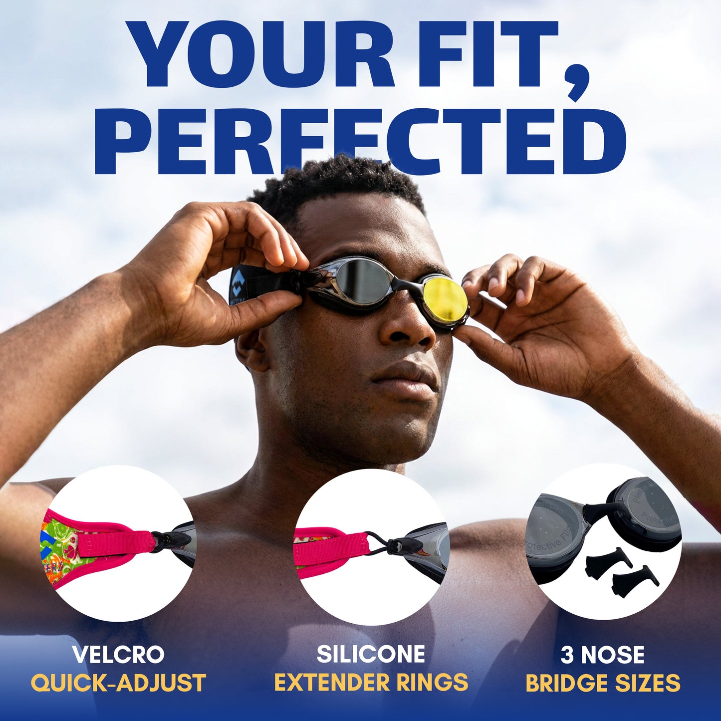Blue Hibiscus Masterz Teen/Adult Swim Goggles