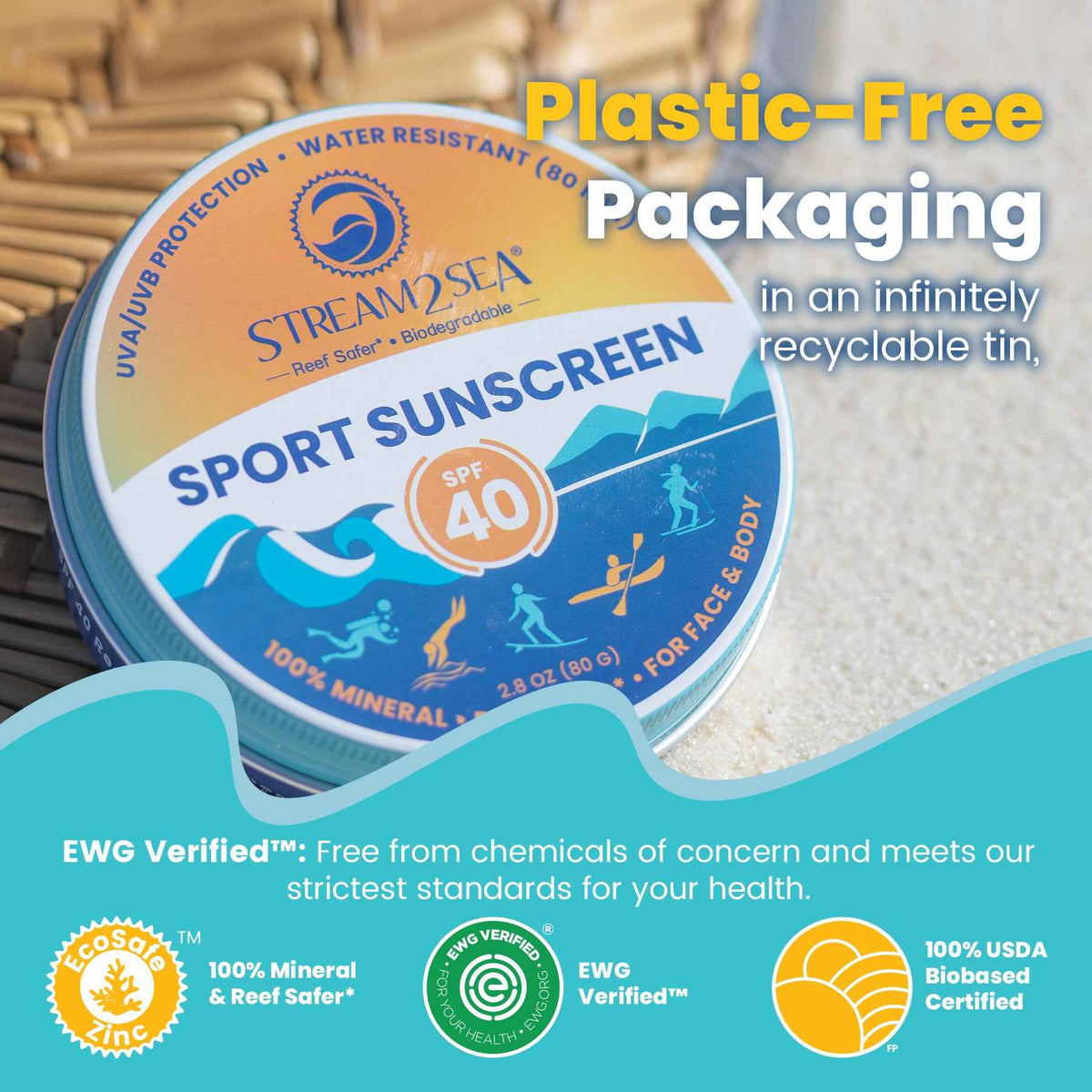 SPF 40 Reef Safer™ Mineral Sunscreen