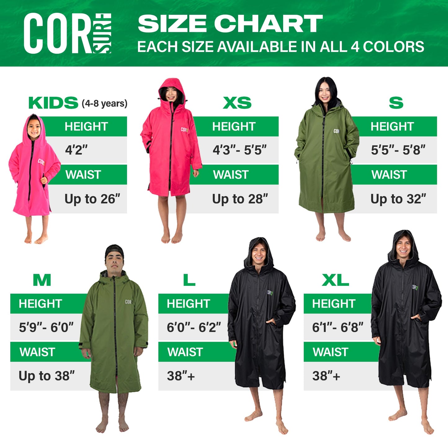 Waterproof Swim Parka (COR Green)