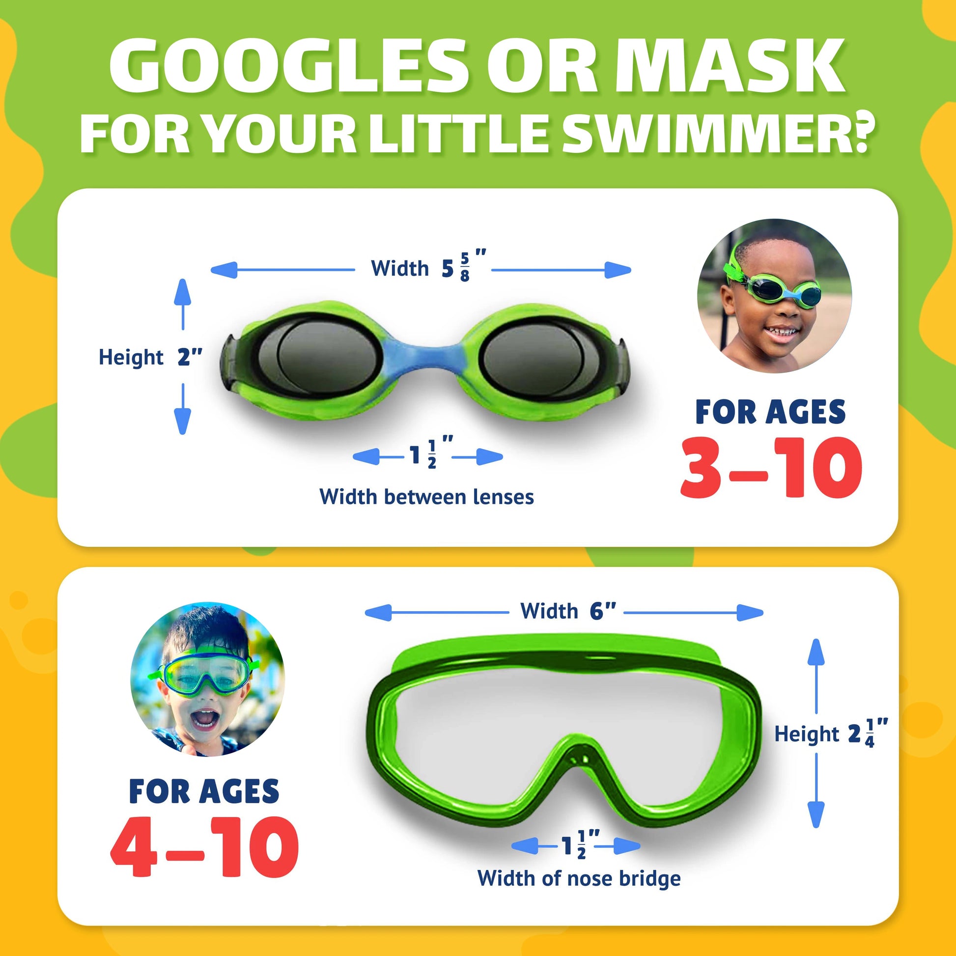 googles goggles Blue Wavez Kids Swim Goggles – Frogglez Swimming Goggles